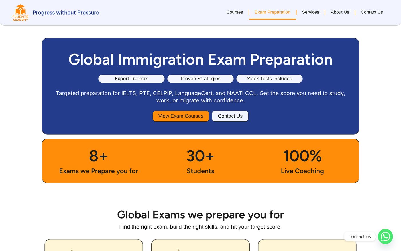 The exam preparation hub.