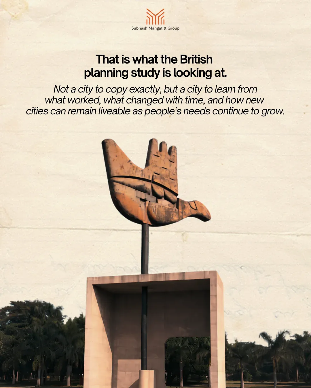 The Open Hand monument: 'That is what the British planning study is looking at.'